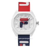 FILA 38-6105-002 Red Blue Dial White Silicone Strap