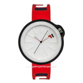 FILA 38-315-005WHDB Red Dial White Rubber Strap