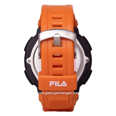FILA 38-824-102 Orange Black Digital Rubber Strap