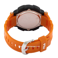 FILA 38-824-102 Orange Black Digital Rubber Strap