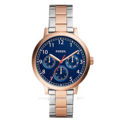 FOSSIL BQ2632 Silver Gold Dial Blue Stainless Seel