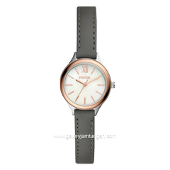 FOSSIL BQ3135 Grey Silver Leather Strap