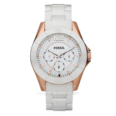 FOSSIL CE1006 White Rosegold Multifunction Ceramic Strap