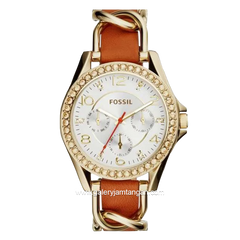 FOSSIL ES3723 Brown Gold Multifunction Leather Strap