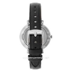 Fossil ES3972 Black Silver Leather Strap