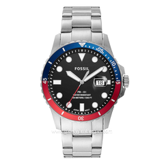 FOSSIL FS5657 Silver Dial Black Stainless Steel