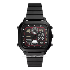 FOSSIL FS5891 Dual Time Black Stainless Steel