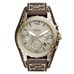 FOSSIL JR1495 Brown Chronograph Leather Strap