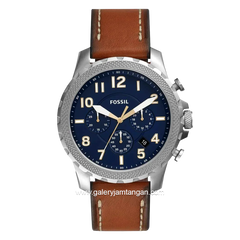 FOSSIL JR1504 Brown Blue Chrongraph Leather Strap
