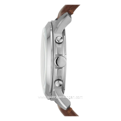 FOSSIL FS4813 Brown Silver Leather Strap