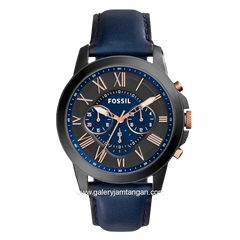 FOSSIL FS5061 Blue Black Multifunction Leather Strap