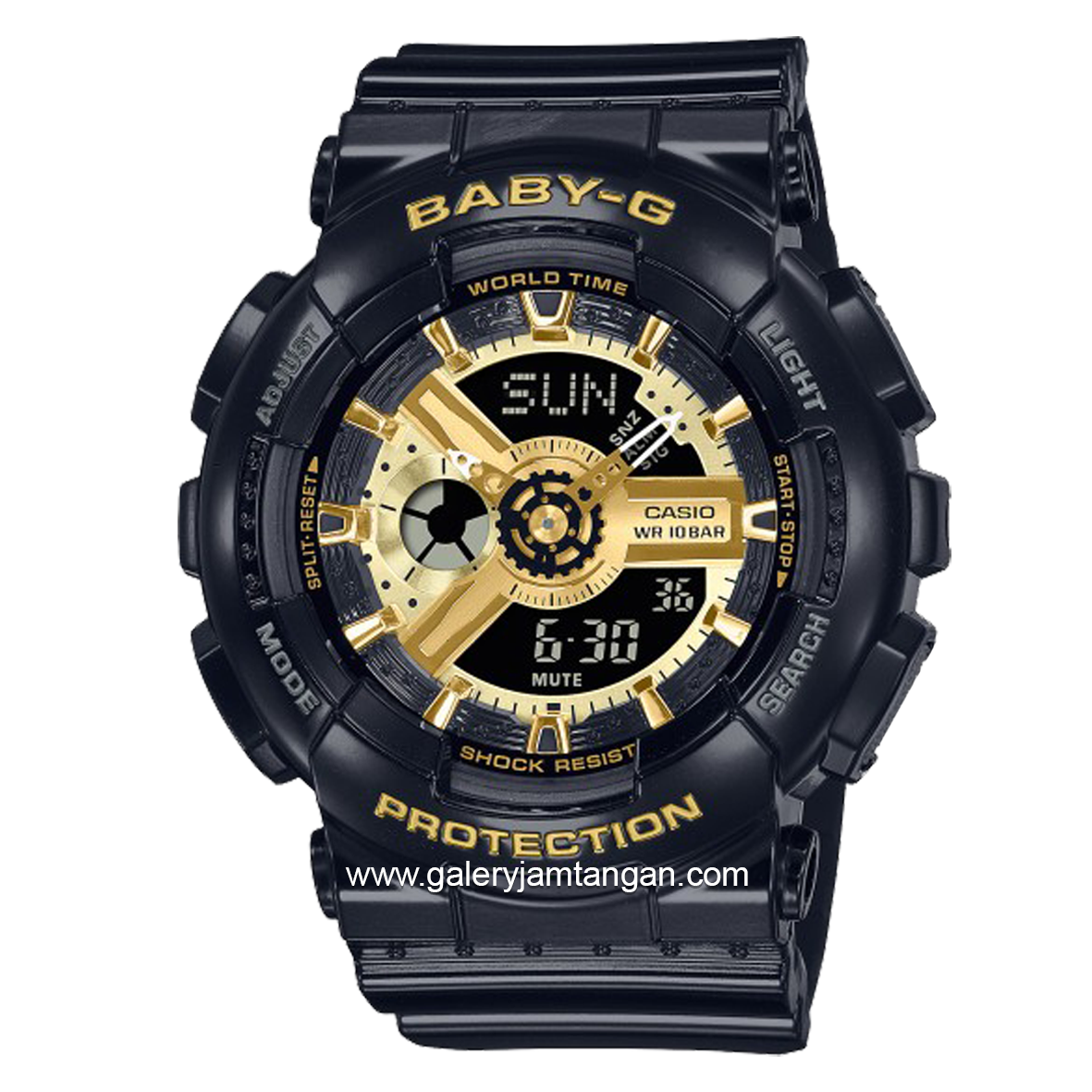 CASIO G-SHOCK BABY-G BA-110X-1ADR Black List Gold Analog Digital