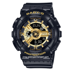 BABY-G BA-110X-1ADR Black List Gold Analog Digital