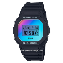 G-SHOCK DW-5600SR-1DR Black Dial Blue Rubber Strap