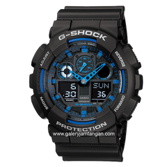G-SHOCK GA-100-1A2DR Black Analog Digital Rubber Strap