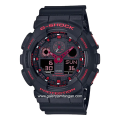 G-SHOCK GA-100BNR-1ADR Ignite Black Red Resin Strap