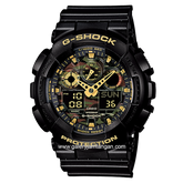 G-SHOCK GA-100CF-1A9DR Black Camouflage Series Analog Digital Rubber Strap