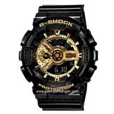 G-SHOCK GA-110GB-1ADR Black Glossy Dial Gold Rubber Strap