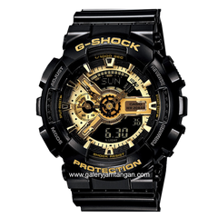 G-SHOCK GA-110GB-1ADR Black Glossy Dial Gold Rubber Strap