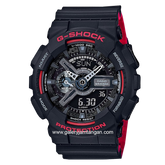 G-SHOCK GA-110HR-1ADR Black List Red Analog Digital Ruber Strap