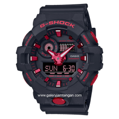 G-SHOCK GA-700BNR-1ADR Black LIst Red Rubber Strap