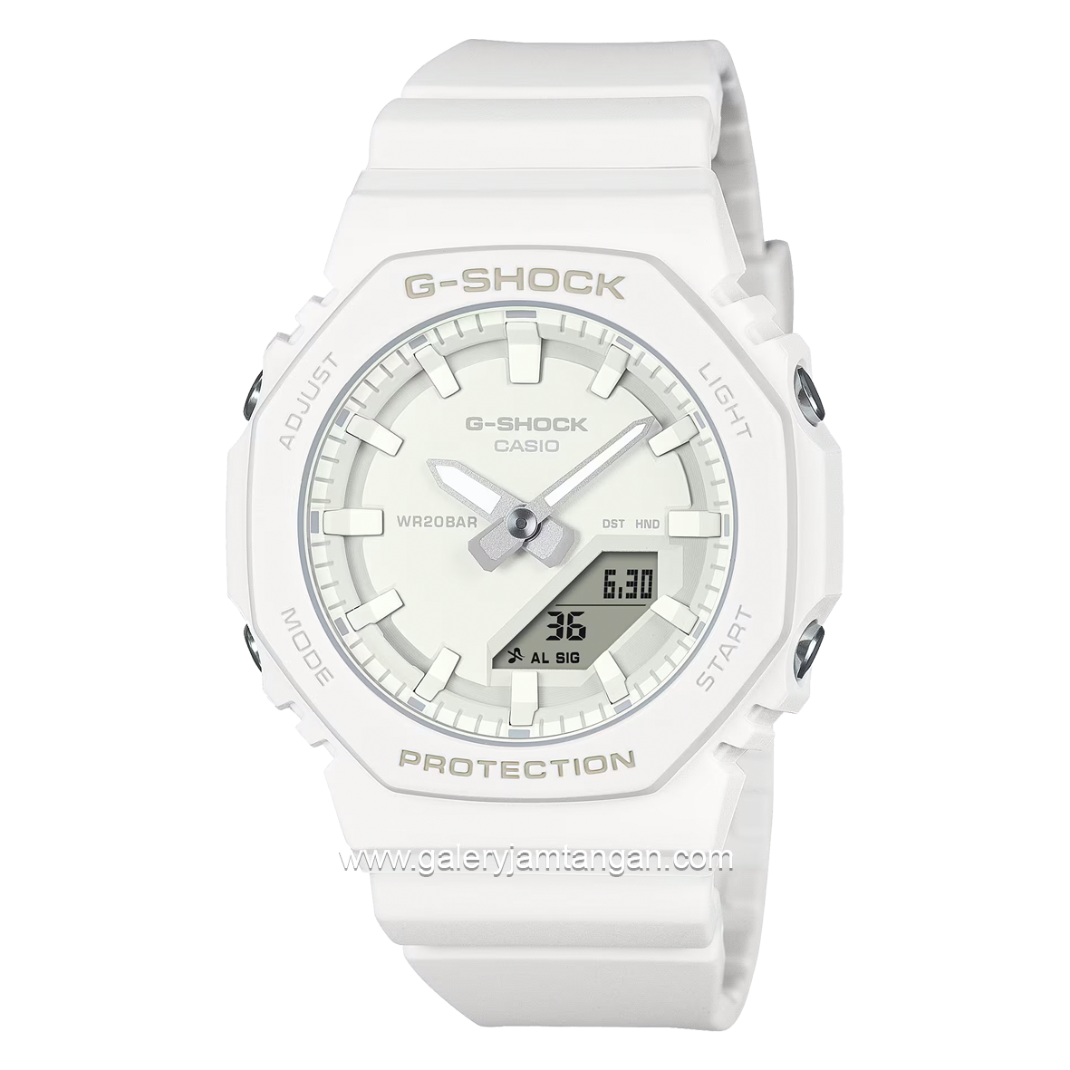 G-SHOCK GMA-P2100-7ADR Broken White Analog Digital Rubber Strap