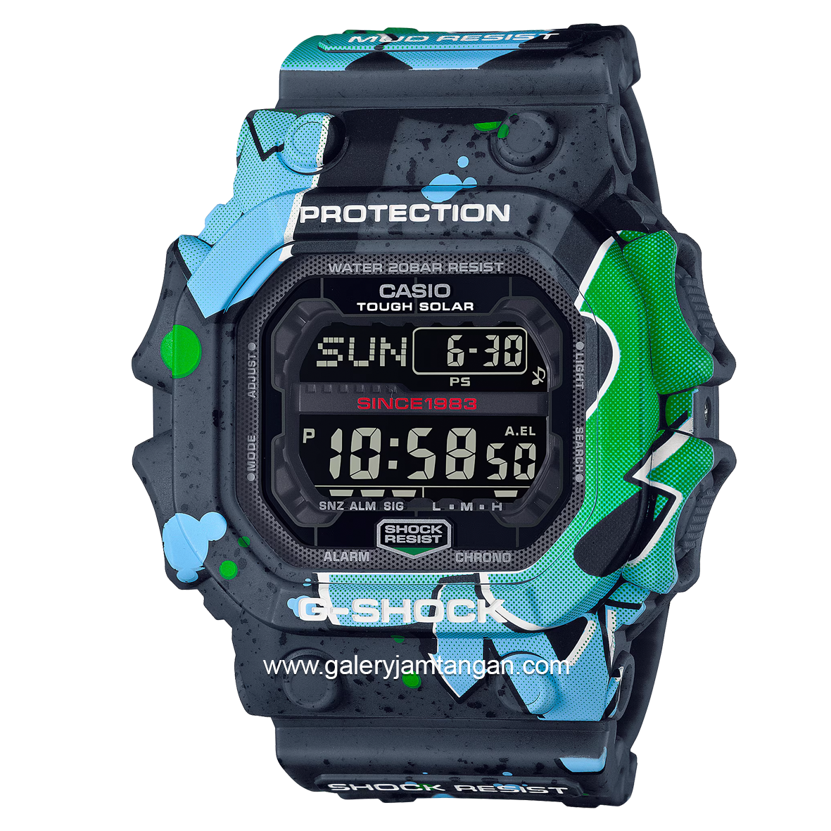 G SHOCK GX 56SS 1DR Tough Solar Multicolor Rubber Strap Galery Jam Tangan