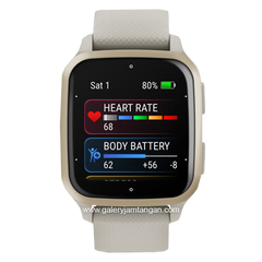 GARMIN VENU SQ 2 MUSIC French Gray/Cream Amoled Silicone Strap