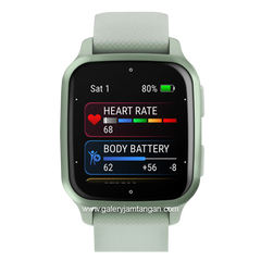 GARMIN VENU SQ 2, Cool Mint/Mettalic Mint Silicone Strap