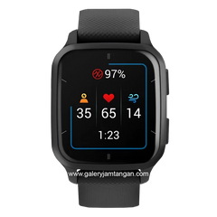 GARMIN VENU SQ 2, MUSIC BLACK/SLATE Music Edition Silicone Strap