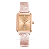 Alexandre Christie Passion AC 2B75 LD BRGPN Rose Gold Dial Pink Acetate Strap