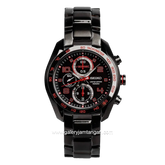 SEIKO Chronograph SNDD41P1 Black Dial Gunmetal Stainless Steel Strap
