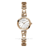 GUESS LADY G GW0549L3 Rosegold Dial White Sunray Stainless Steel Strap