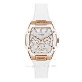 GUESS PHOENIX GW0945L6 White Rosegold Silicone Strap