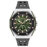 QUANTUM HNG1170.366 Black Dial Green Silicone Strap