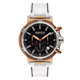 QUANTUM HNG956.553 White Rosegold Rubber Strap