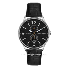 HUSH PUPPIES HP.7130M.2502 Black Silver Leather Strap