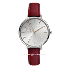 HUSH PUPPIES HP3876L.2522 Red Silver Leather Strap