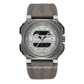 INFANTRY REVO-AD-01 Dual Time Full Grey Rubber Strap