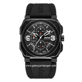 INFANTRY REVO-CHR-01-V2 Chronograph Full Black Rubber Strap