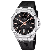 JAGUAR J1030/4 Black Diplomatic Automatic Rubber Strap