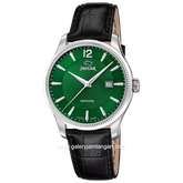JAGUAR J1042/6 Black Dial Green Leather Strap Swiss Made