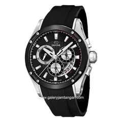 JAGUAR J688/1 Rubber Black Silver Chronograph Swiss Made