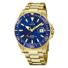 JAGUAR J877/1 Gold Dial Blue Sapphire Coating Swiss Made