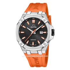 JAGUAR J1010/1 Orange Dial Black Rubber Strap Swiss Made