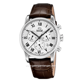 JAGUAR J968/5 Brown Silver Chronograph Leather Shappire Christal Swiss Made