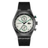 LACOSTE LINE RACER 2011498 Black Dial White Rubber Strap