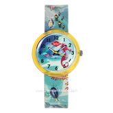 LEE COOPER LC.K.4.889 Kid's Watches Blue Yellow Rubber Strap
