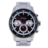 LEE COOPER LC06538.350 Silver Dial Black Stainless Steel