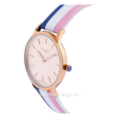 LEE COOPER LC07038.413 White Gold Leather Strap